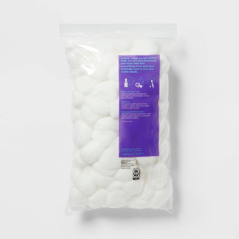 slide 3 of 3, Super Jumbo Cotton Balls - 140ct - up&up™, 140 ct