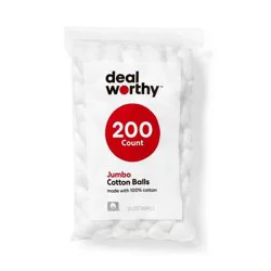 Jumbo Cotton Balls - 200ct - Dealworthy™