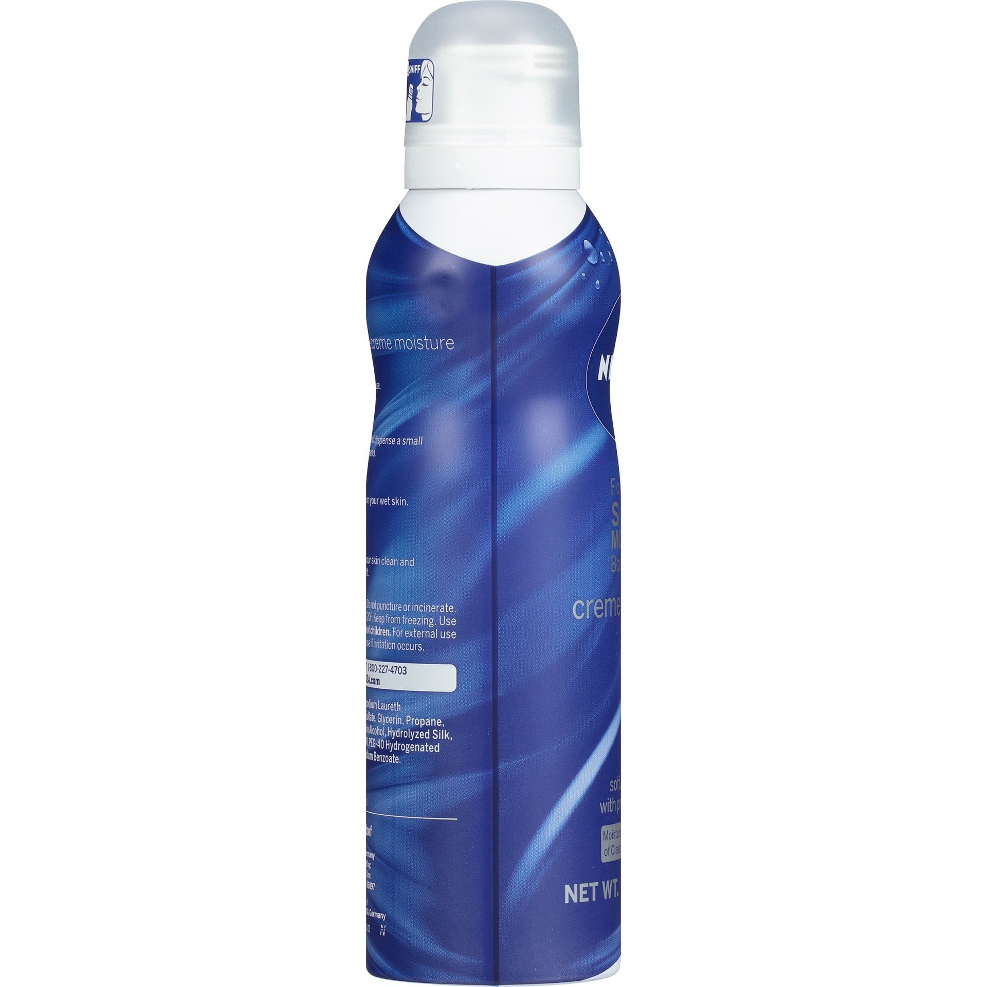 slide 3 of 5, Nivea Foaming Silk Mousse Body Wash, 6.8 oz