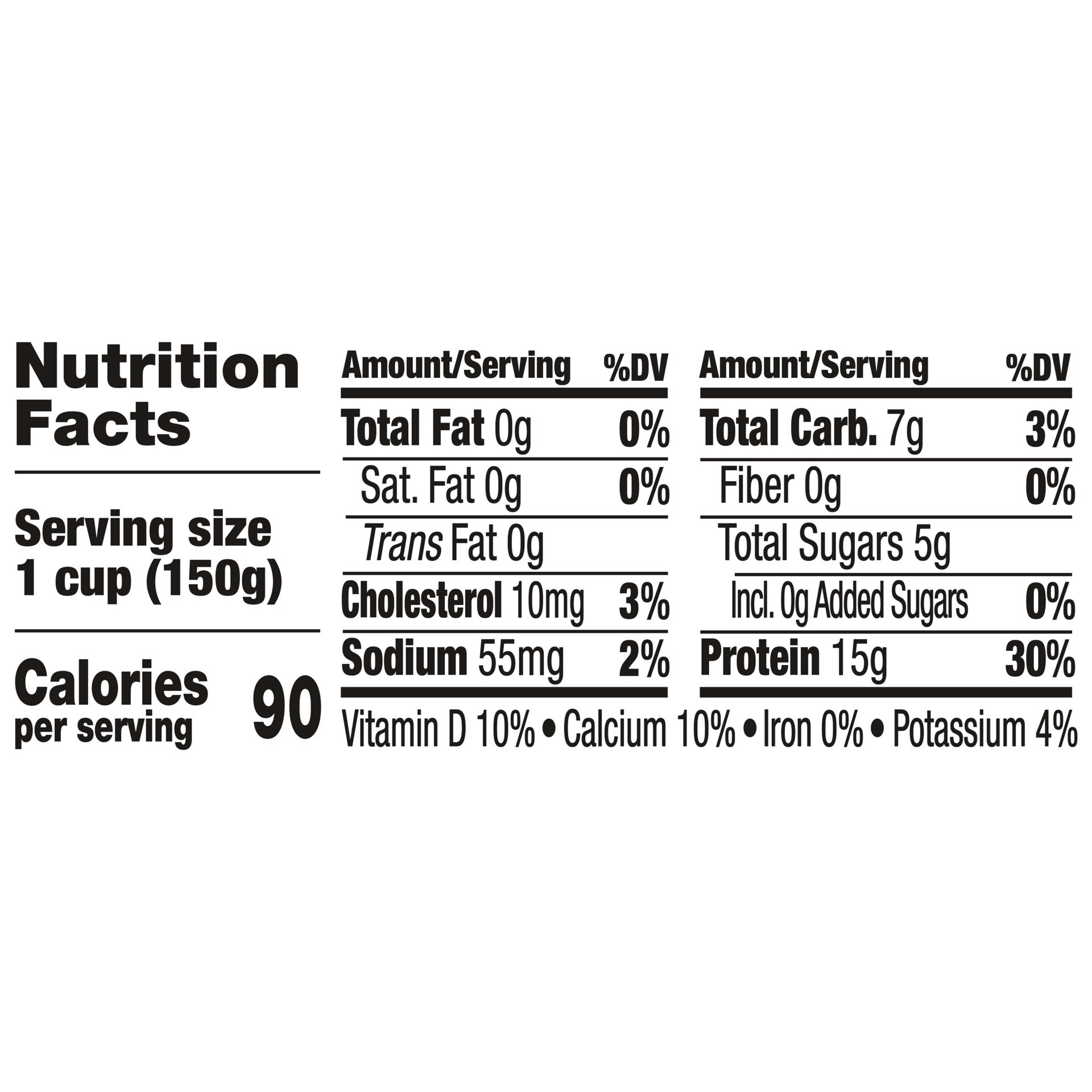 slide 5 of 5, Oikos Triple Zero Strawberry Nonfat Greek Yogurt, 0% Fat, 0g Added Sugar and 0 Artificial Sweeteners, Just Delicious High Protein Yogurt, 5.3 OZ Cup, 5.3 oz