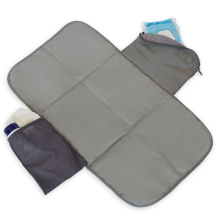 slide 3 of 4, goldbug Compact Diaper Clutch - Grey, 1 ct