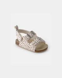 Carters Baby Girl Cheetah Sandals - Cream Multi 2
