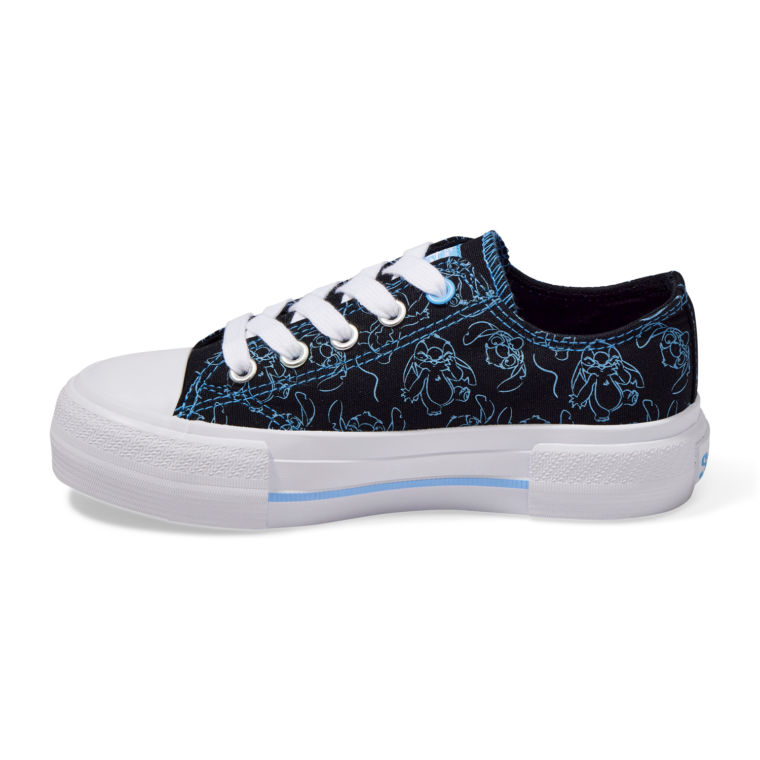 slide 4 of 6, Disney Girls' Stitch Athletic Shoe, Black, Size 12, 1 ct