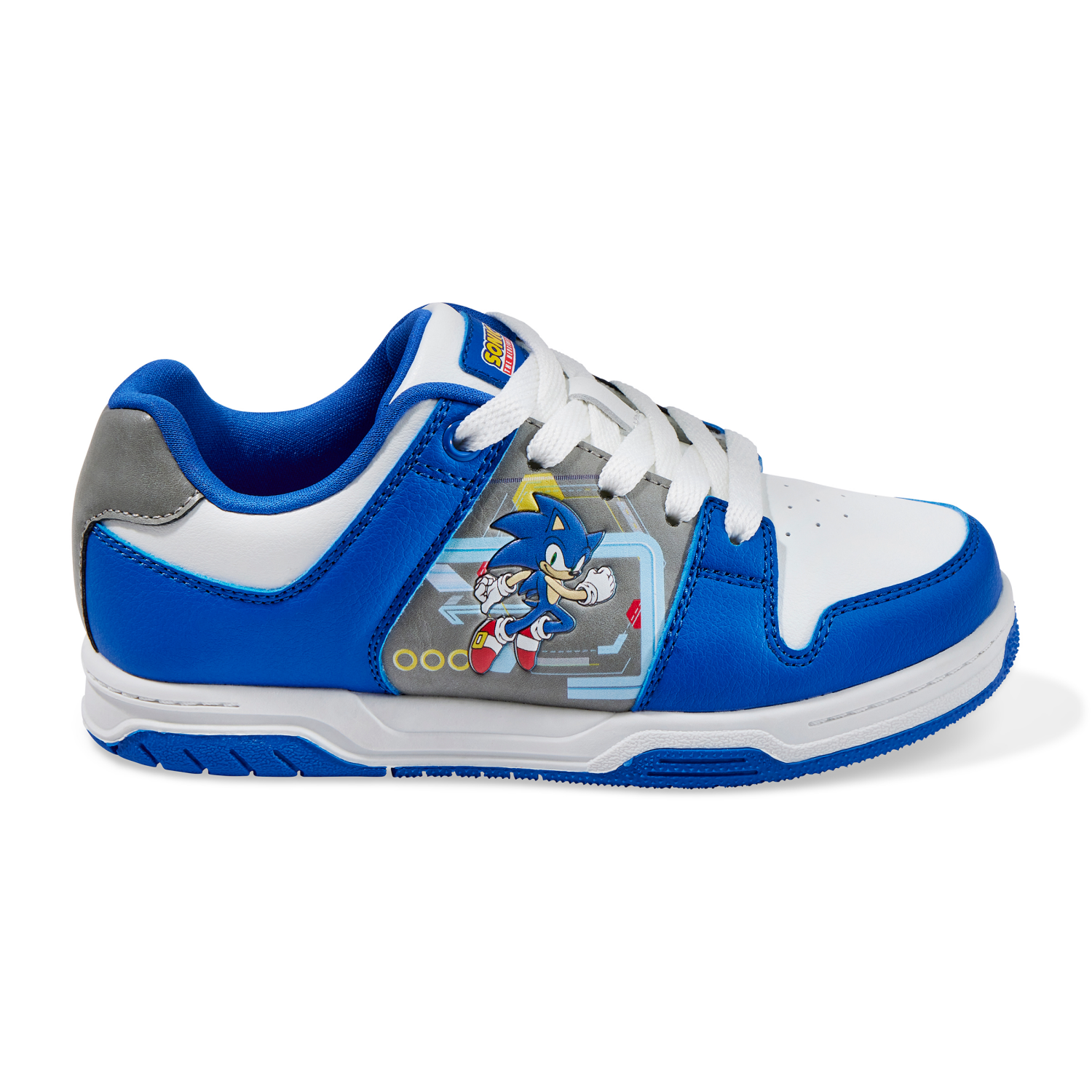 slide 3 of 4, Sonic Boys' Athletic Shoe, Blue/White, Size 2, 1 ct