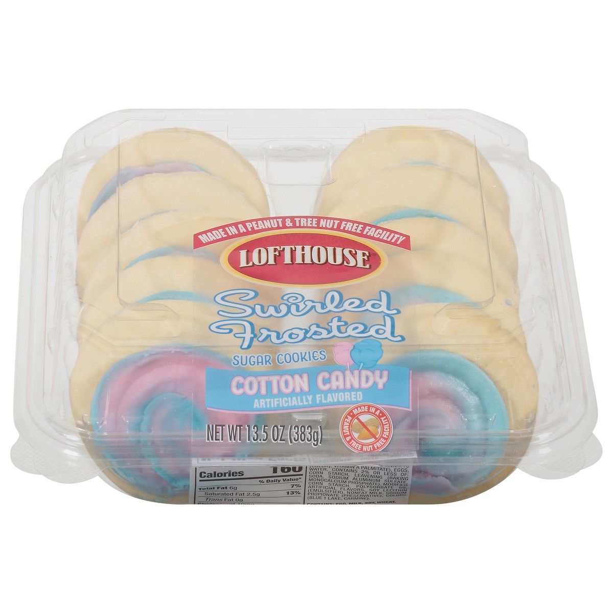 slide 1 of 9, Lofthouse Cookie Cotton Candy Iced, 13.5 oz