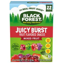 Black Forest Juicy Burst Mixed Fruit Flavored Snacks - 22 ct