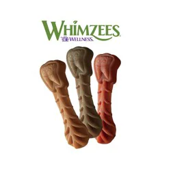 Wellness WHIMZEES Brushzees Natural Grain Free Dental Dog Treats, Extra Small Breed, 1 count