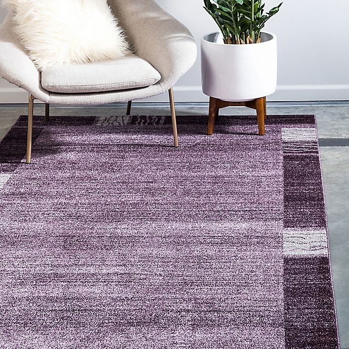 slide 2 of 6, Unique Loom Sarah Del Mar Powerloomed Area Rug - Purple, 5 ft x 8 ft