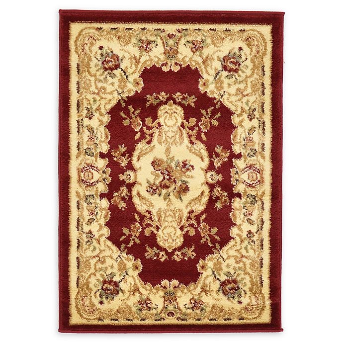 slide 1 of 1, Unique Loom Classic Aubusson Accent Rug - Red, 2 ft 2 x 3 ft