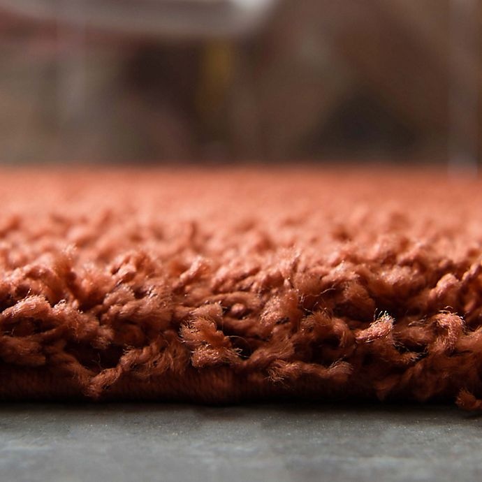 slide 5 of 6, Unique Loom Solid Shag 2'2 x 3' Area Rug - Terracotta, 2 ft 2 x 3 ft