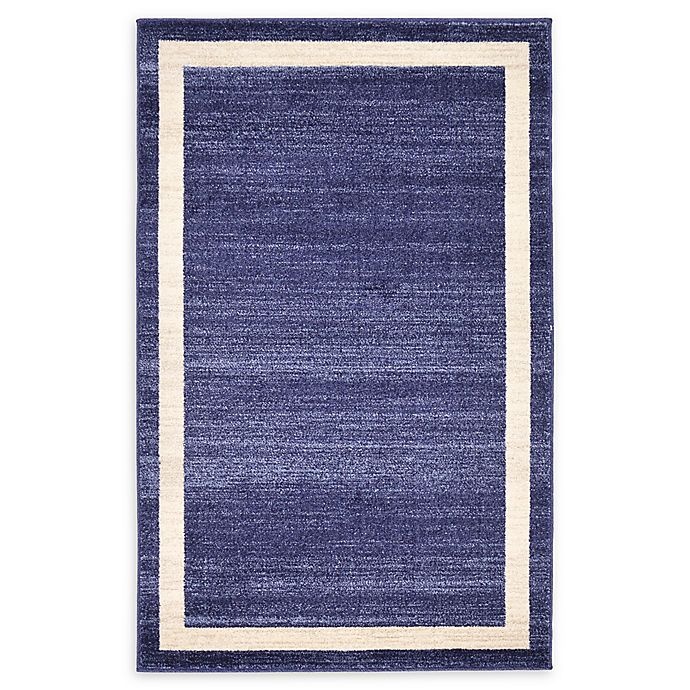 slide 1 of 6, Unique Loom Maria Del Mar Accent Rug - Navy", 3 ft 3 x 5 ft 3 in