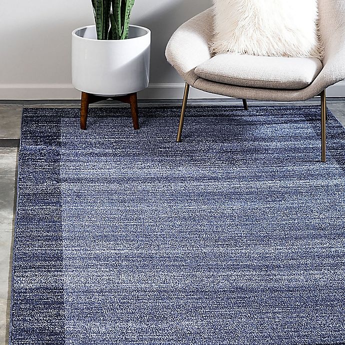 slide 2 of 6, Unique Loom Del Mar Abigail Area Rug - Navy Blue, 3 ft x 5 ft