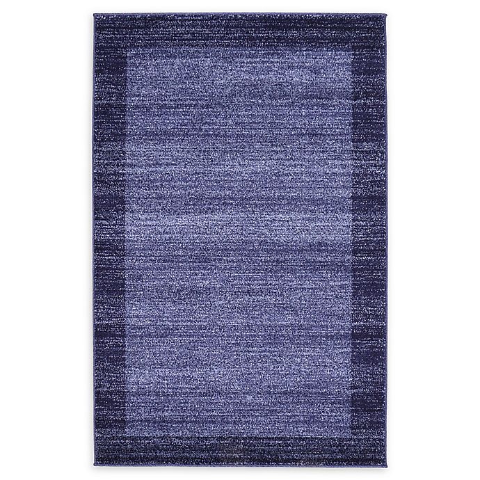 slide 1 of 6, Unique Loom Del Mar Abigail Area Rug - Navy Blue, 3 ft x 5 ft