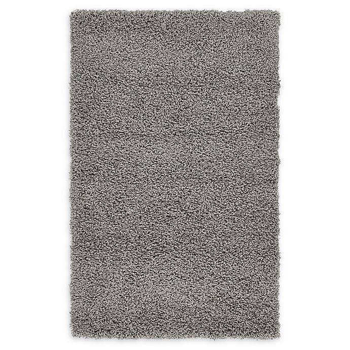 slide 1 of 6, Unique Loom Solid Shag 3'3 x 5'3 Powerloomed Area Rug - Cloud Grey, 1 ct