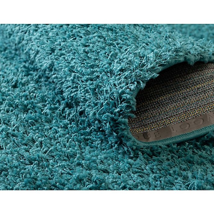 slide 7 of 10, Unique Loom Solid Shag 3'3 x 5'3 Powerloomed Area Rug - Deep Aqua, 1 ct