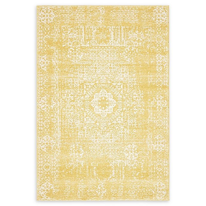 slide 1 of 3, Unique Loom Heritage Power-Loomed Area Rug - Yellow, 4 ft x 6 ft