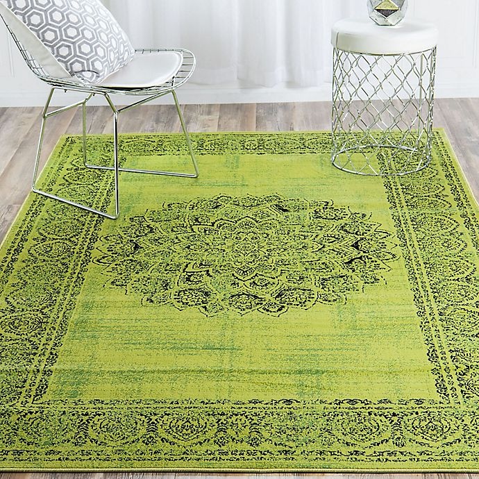 slide 4 of 4, Unique Loom Istanbul Cypress Accent Rug - Sage Green, 2 ft x 3 ft