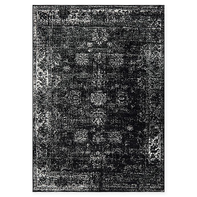 slide 1 of 6, Unique Loom Sofia Floral Area Rug - Black, 4 ft x 6 ft