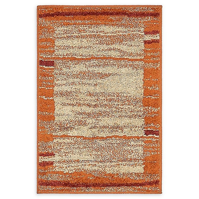 slide 1 of 6, Unique Loom Harvest Foilage Powerloomed Accent Rug - Terracotta, 2 ft x 3 ft