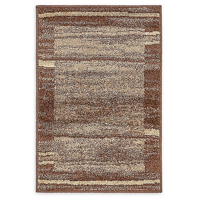 slide 1 of 6, Unique Loom Harvest Foilage Powerloomed Accent Rug - Brown, 2 ft x 3 ft