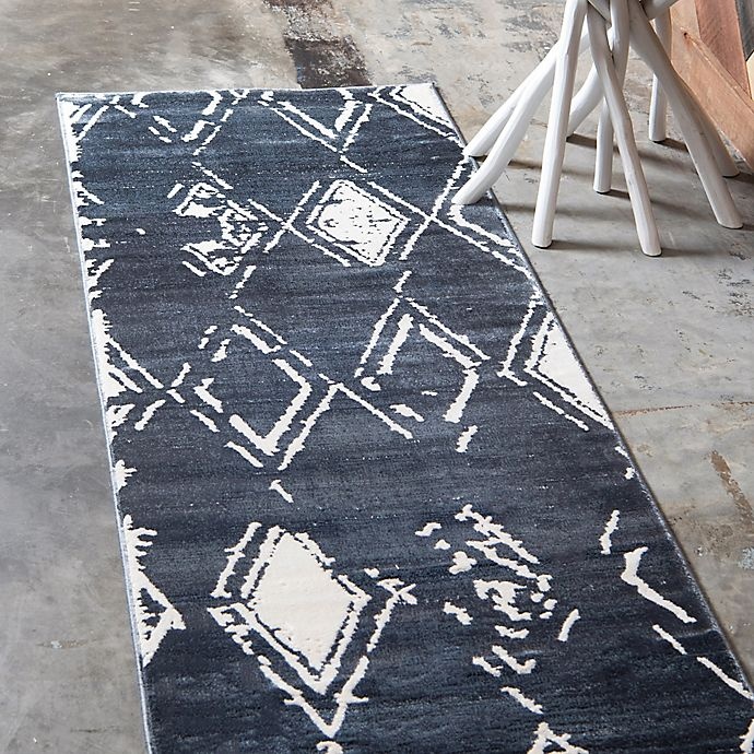 slide 2 of 6, Jill Zarin Uptown Runner - Navy/Blue, 2 ft 2 x 6 ft