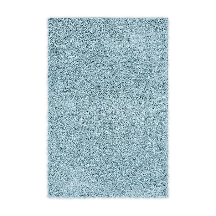 slide 1 of 6, Unique Loom Davos Shag Area Rug - Aqua, 4 ft x 6 ft