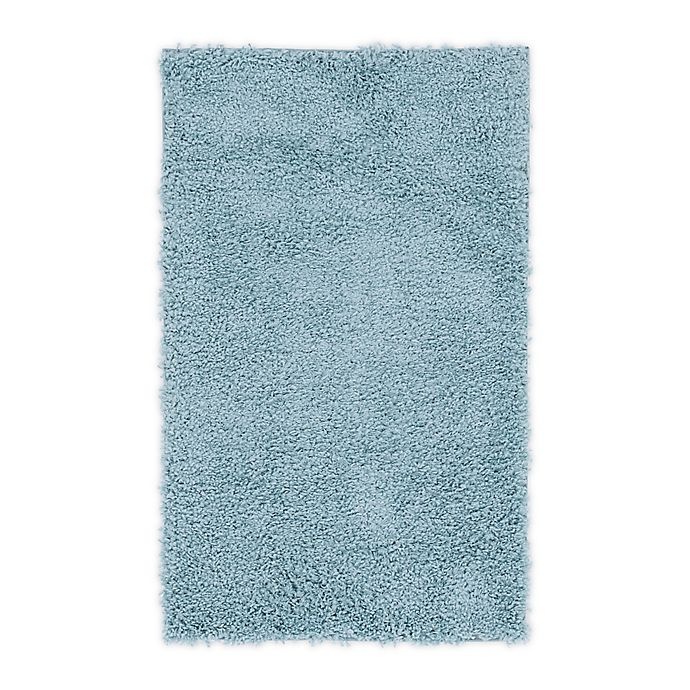 slide 1 of 6, Unique Loom Davos Shag Area Rug - Aqua, 3 ft x 5 ft