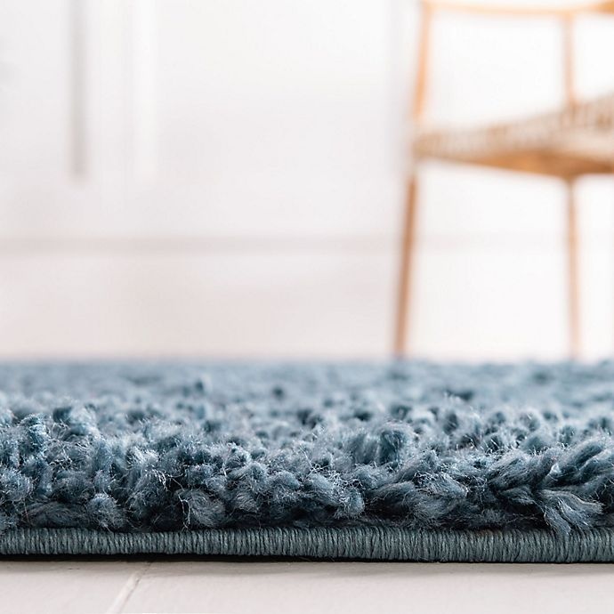 slide 5 of 6, Unique Loom Davos Shag Area Rug - Marine Blue, 5 ft x 8 ft