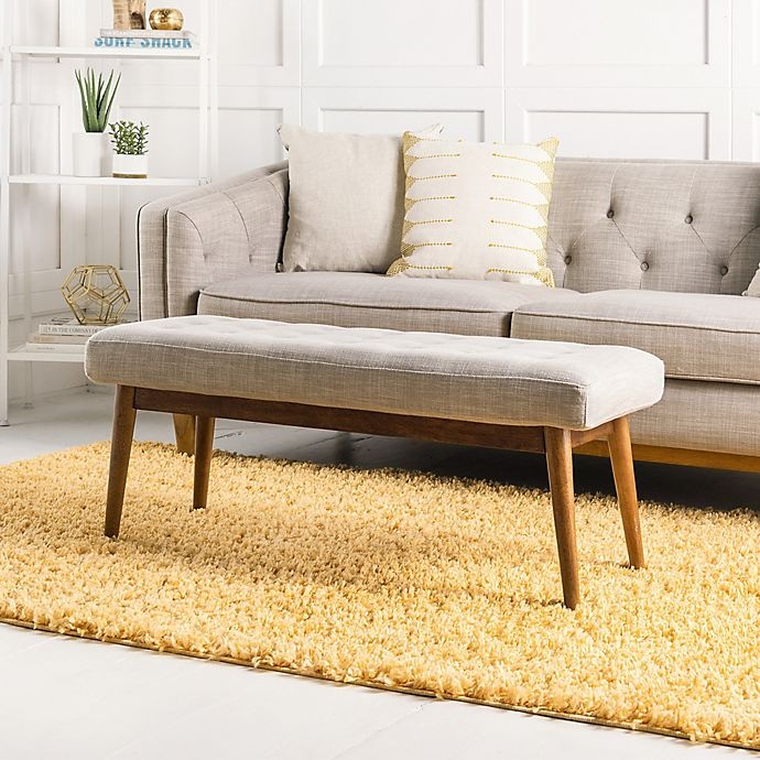 slide 6 of 6, Unique Loom Davos Shag Area Rug - Yellow, 4 ft x 6 ft