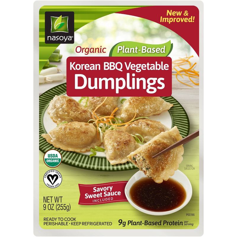 slide 1 of 5, Nasoya Organic Vegan Korean BBQ Vegetable Dumplings - 9oz, 9 oz