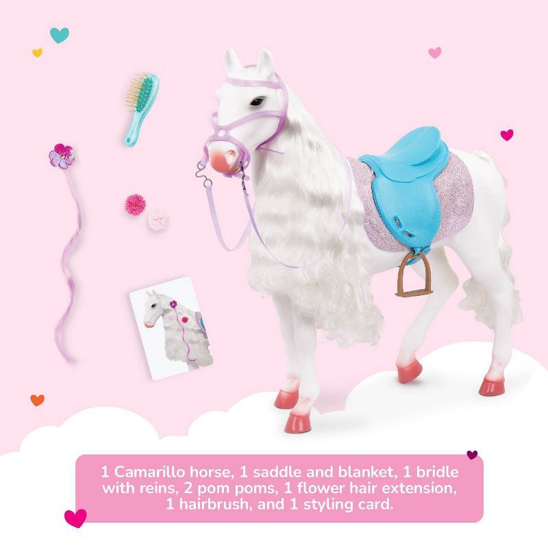 slide 5 of 8, Our Generation Camarillo Hair Play Horse Accessory Set for 18" Dolls, 1 ct
