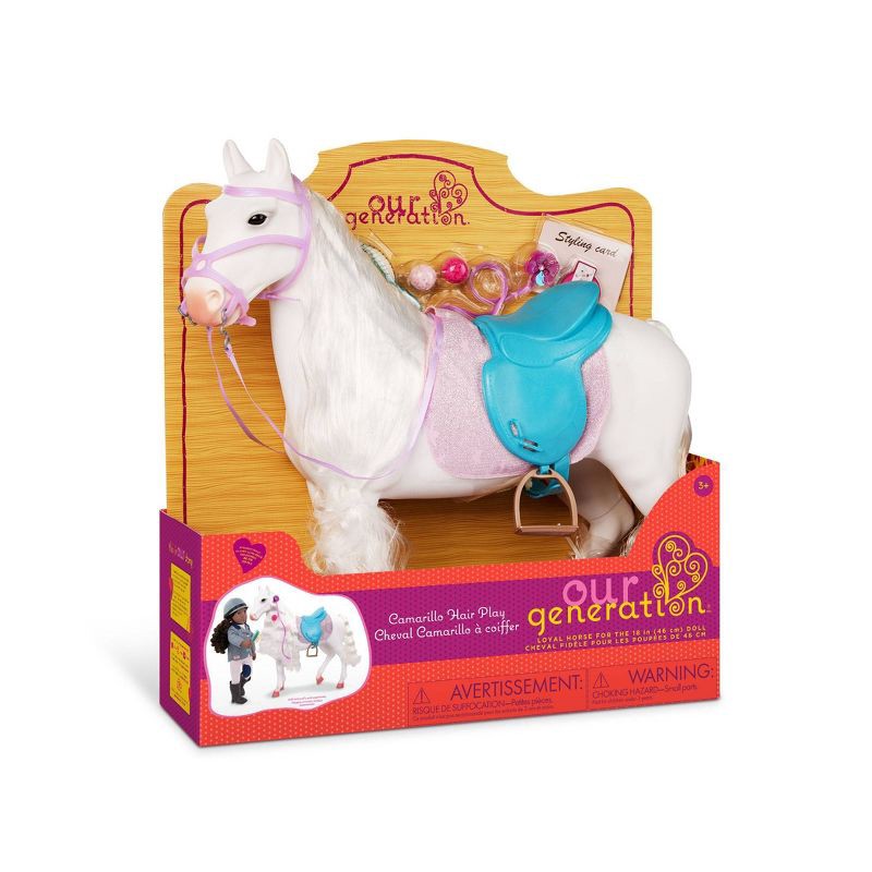 slide 8 of 8, Our Generation Camarillo Hair Play Horse Accessory Set for 18" Dolls, 1 ct