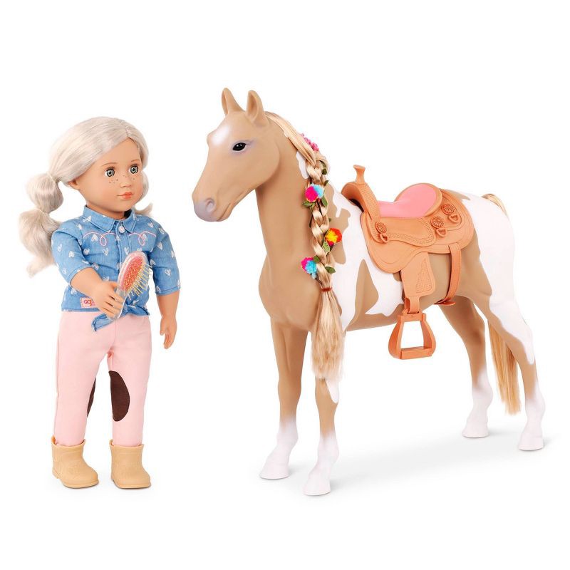 slide 3 of 8, Our Generation Palomino Hair Play Horse Accessory Set for 18" Dolls, 1 ct