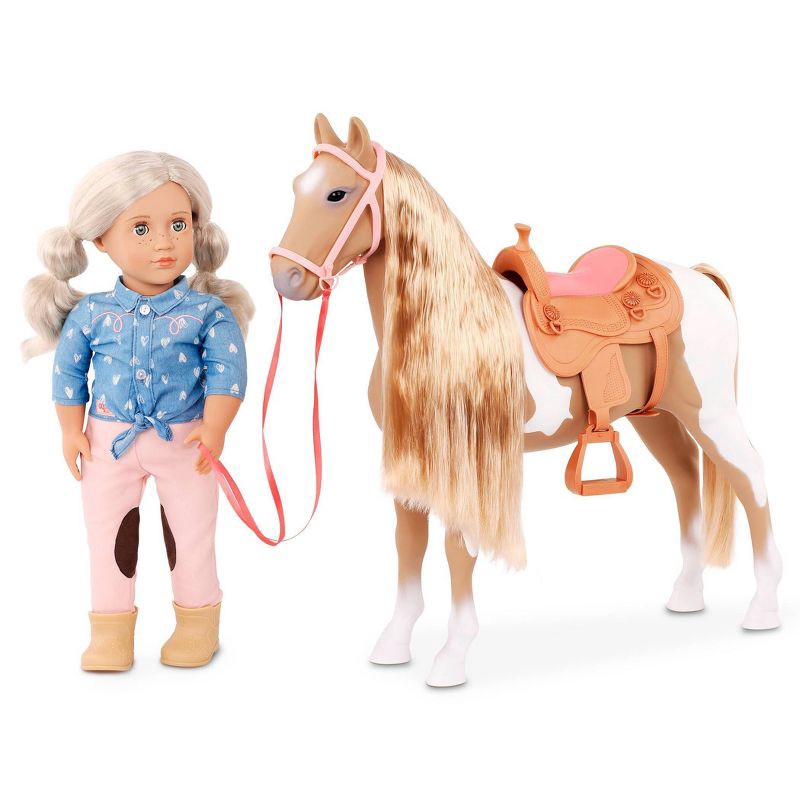 slide 4 of 8, Our Generation Palomino Hair Play Horse Accessory Set for 18" Dolls, 1 ct