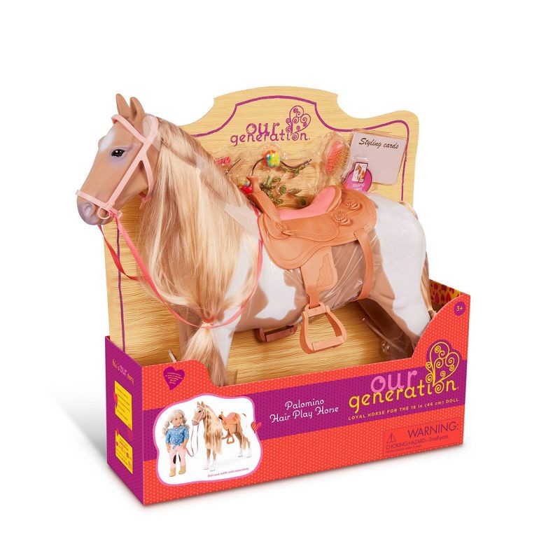 slide 8 of 8, Our Generation Palomino Hair Play Horse Accessory Set for 18" Dolls, 1 ct