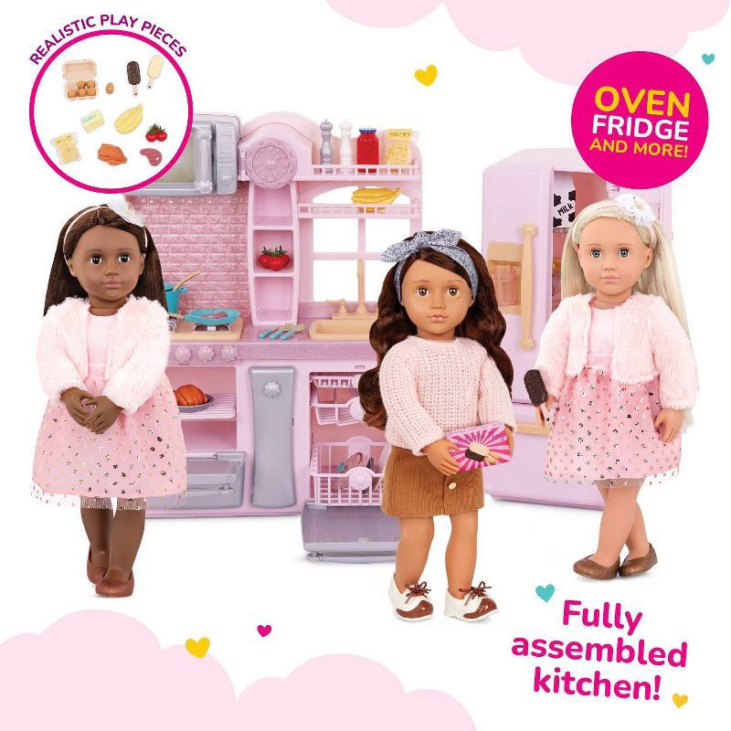 slide 3 of 12, Our Generation Light-Pink Gourmet Kitchen & Play Food Accessory Set for 18" Dolls, 1 ct