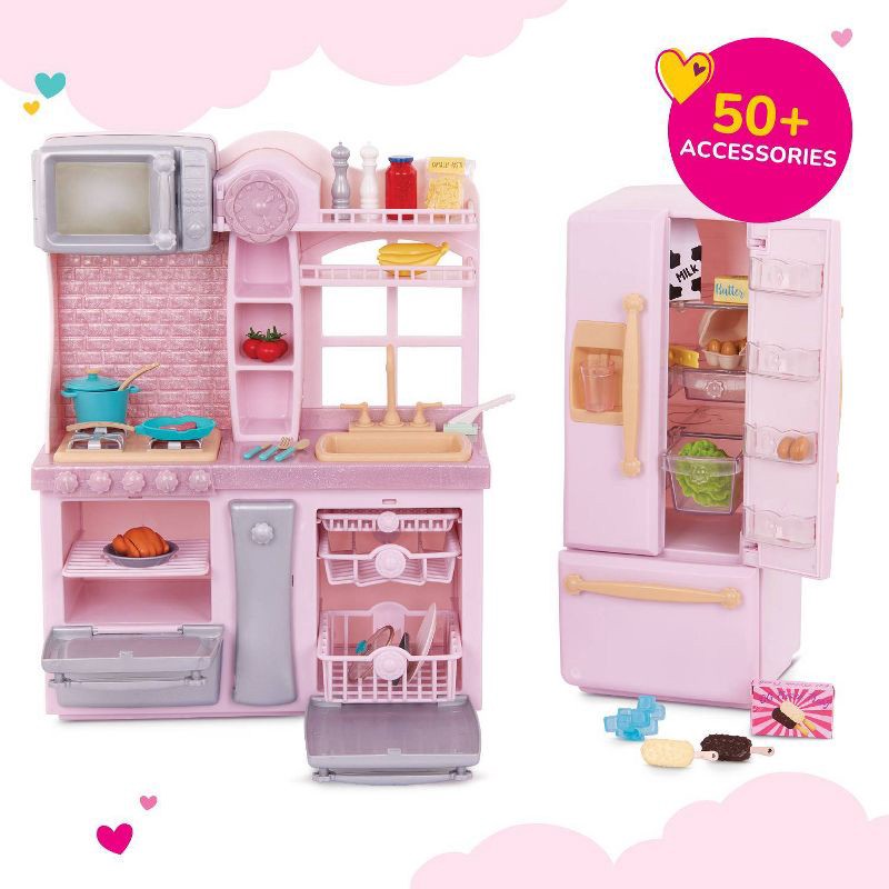 slide 5 of 12, Our Generation Light-Pink Gourmet Kitchen & Play Food Accessory Set for 18" Dolls, 1 ct