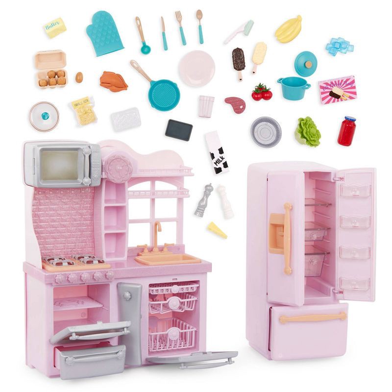 slide 11 of 12, Our Generation Light-Pink Gourmet Kitchen & Play Food Accessory Set for 18" Dolls, 1 ct
