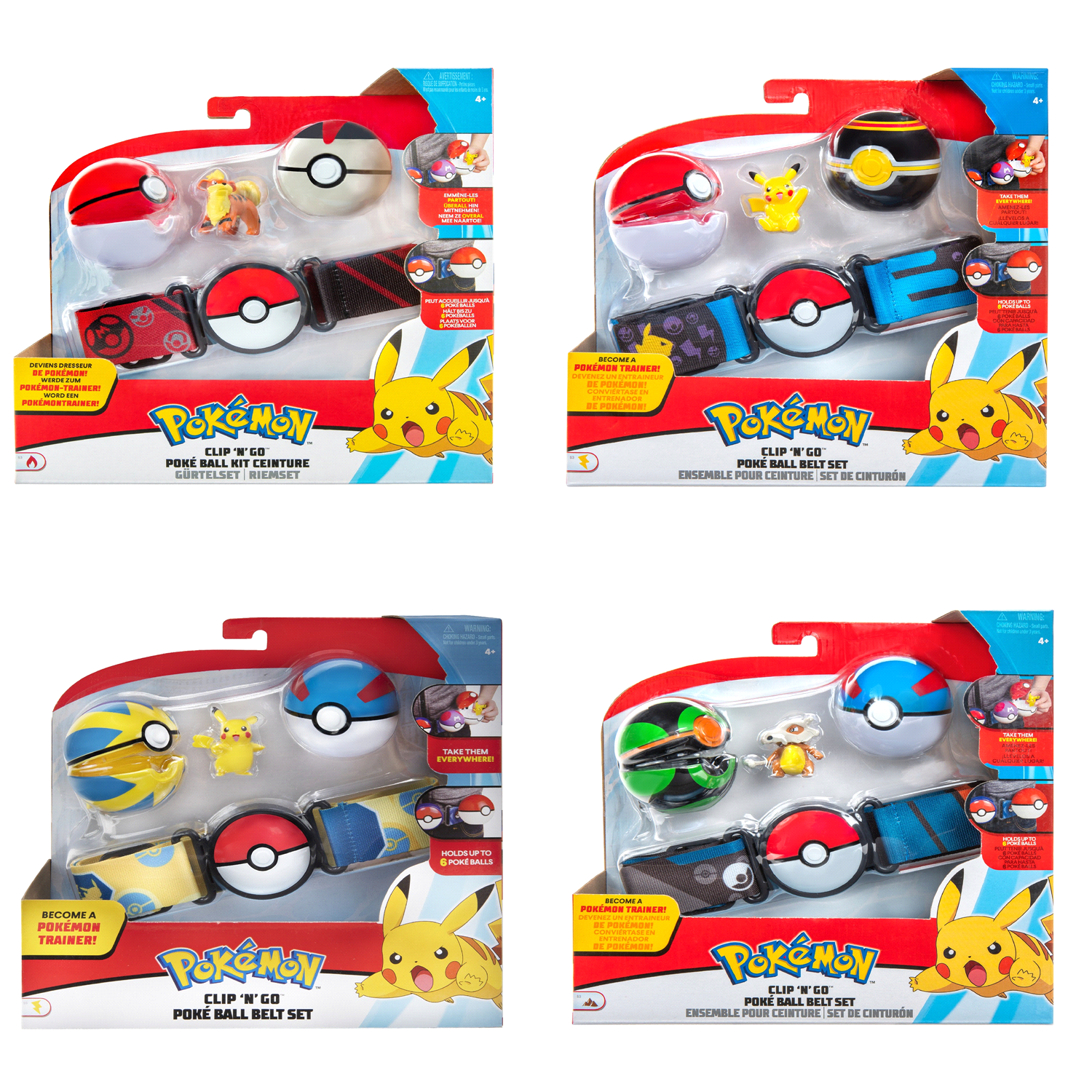 slide 4 of 4, Pokemon Clip N Go Poke Ball Belt Set, 1 ct