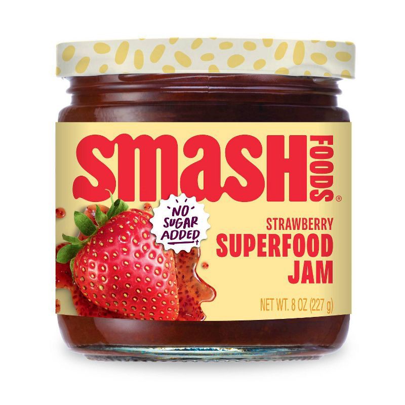 slide 1 of 7, Smash Foods Chia Smash Strawberry Superfood Jam - 8oz, 8 oz