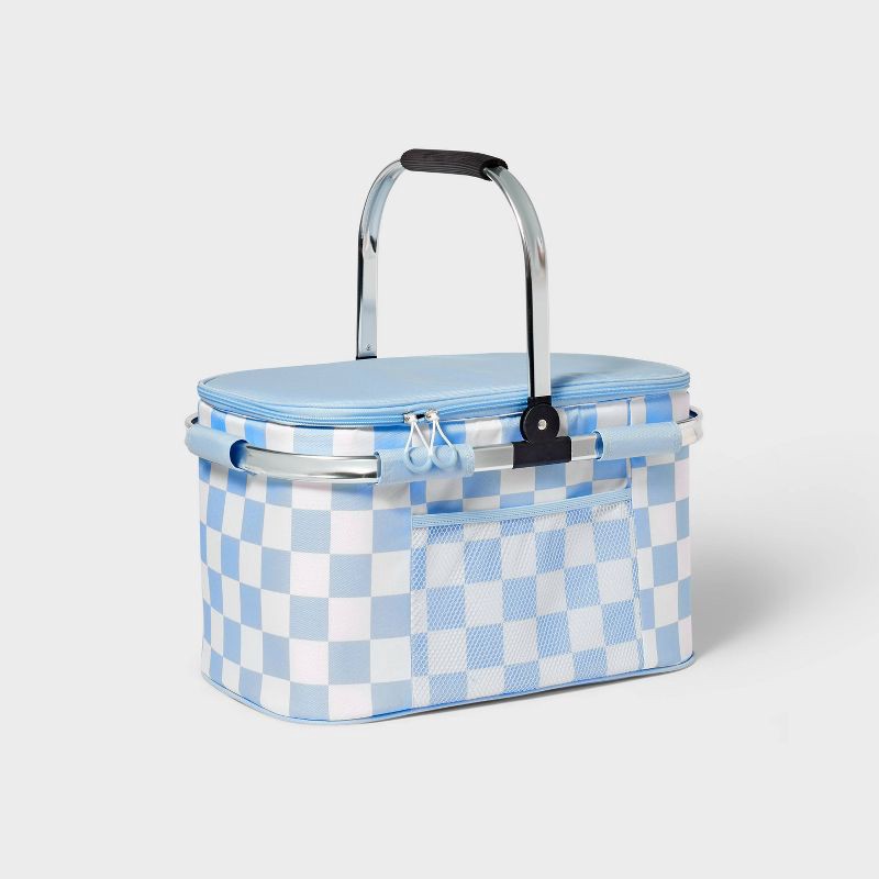 slide 1 of 5, 36 Cans/13.5qt Picnic Soft Sided Cooler Checkerboard - Sun Squad™, 36 cans, 13.5 qt
