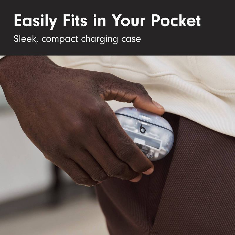 slide 12 of 22, Beats Studio Buds + True Wireless Bluetooth Noise Cancelling Earbuds - Transparent, 1 ct