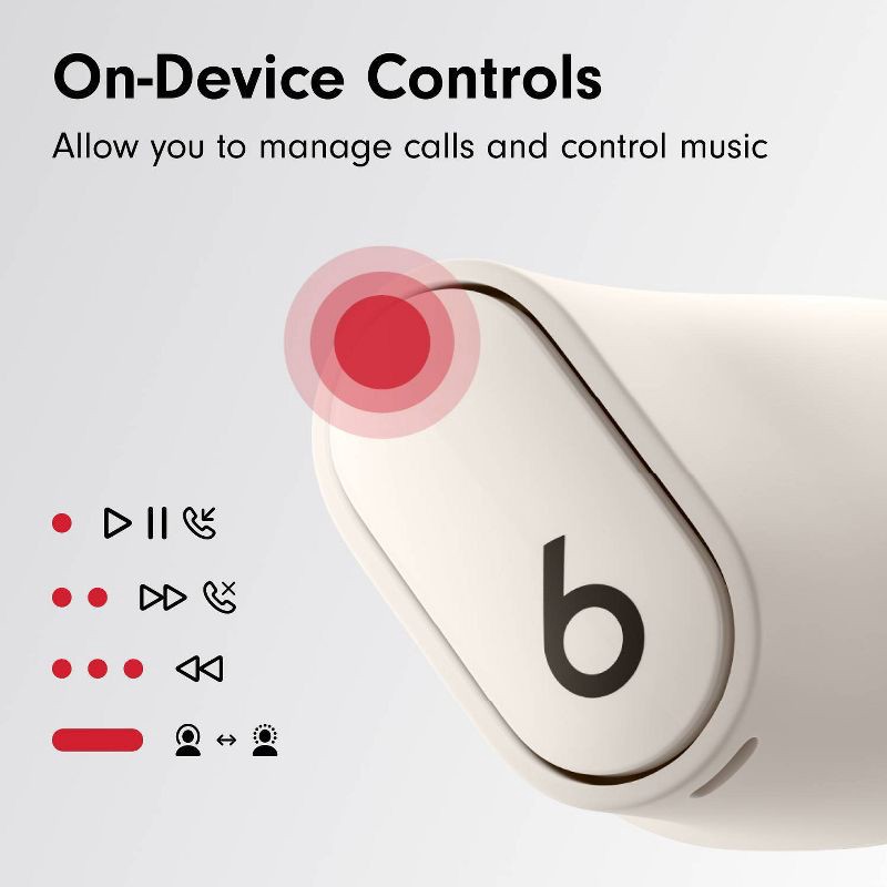 slide 14 of 21, Beats Studio Buds + True Wireless Bluetooth Noise Cancelling Earbuds - Ivory, 1 ct