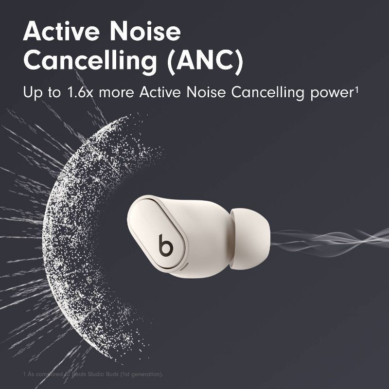slide 8 of 21, Beats Studio Buds + True Wireless Bluetooth Noise Cancelling Earbuds - Ivory, 1 ct