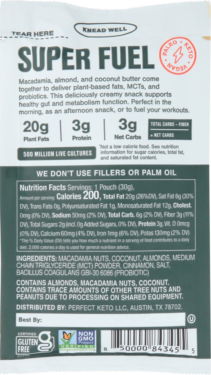 slide 5 of 9, SuperFat Macadamia MCT + Probiotics Keto Nut Butter 1.06 oz, 1.06 oz