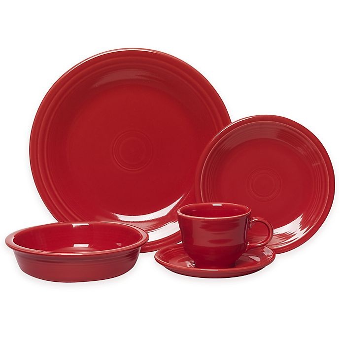 slide 1 of 1, Fiesta Place Setting - Scarlet, 5 ct