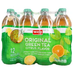 Weis Quality Regular Citrus Flavor 12 Pack Green Tea