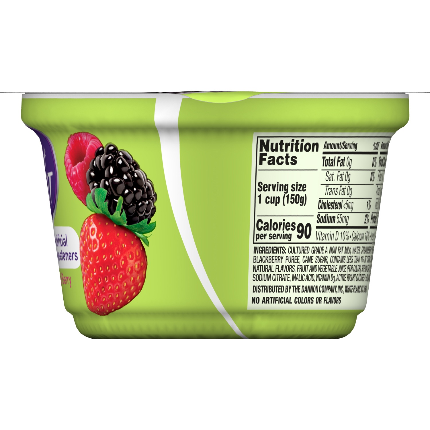 slide 3 of 5, Dannon Light & Fit Zero Mixed Berry Greek Yogurt, 5.3 oz