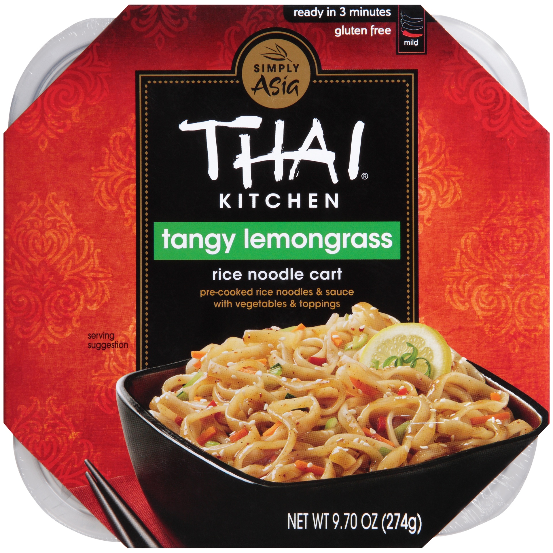 slide 1 of 2, Simply Asia Foods, Inc. Thai Kitchen Tangy Lemongrass Rice Noodle Cart, 9.7 oz