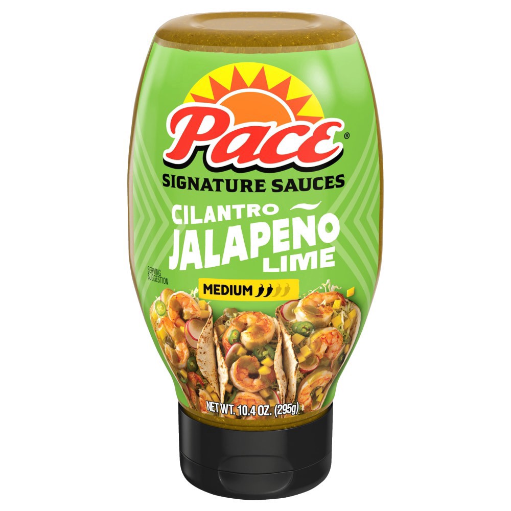 slide 1 of 1, Pace Signature Sauces Cilantro Jalapeno Lime Sauce, 10.4 oz Bottle, 16 oz